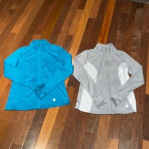 2 Women’s Size Small Danskin Now Semi-Fitted Zip Up Lightweight Jackets